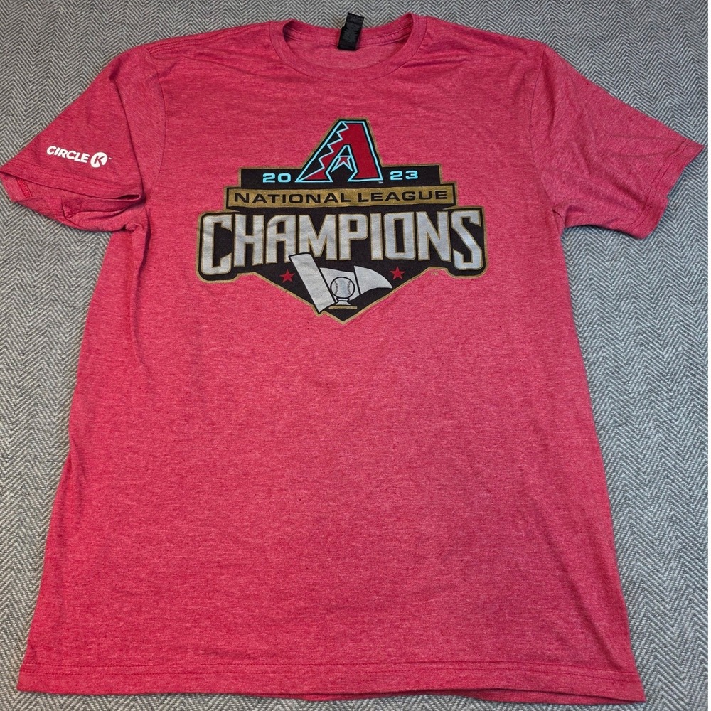 Arizona Diamondbacks 2023 National League Champions Red T-Shirt Mens Medium M